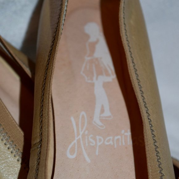 Hispanitas Leather Sand Pom Pom Shoes 8 - Picture 5 of 7
